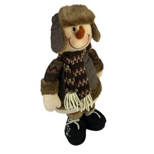 Christmas Decoration Standing Snowman Winter Clothes 2013 Faux Fur Studio 33